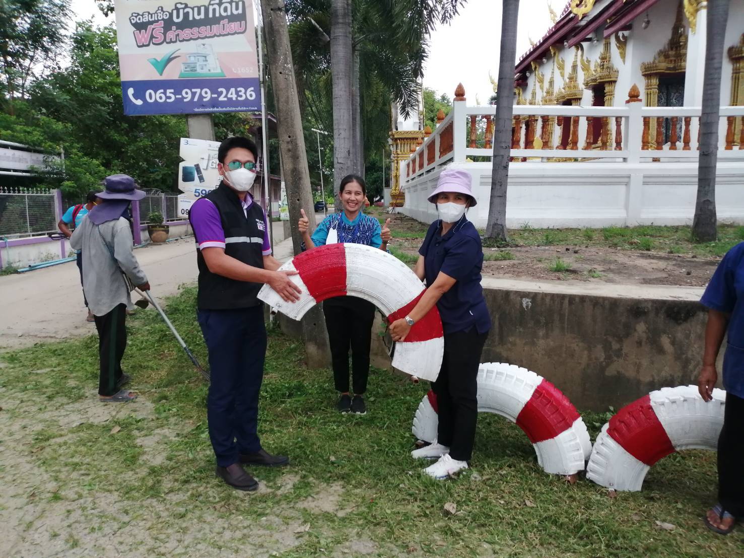 บริษัท กลางคุ้มครองผู้ประสบภัยจากรถ จำกัด นำร่องการแก้ไข “จุดเสี่ยงจุดอันตราย” ด้วย “ยางรถเก่าแปรสภาพ”