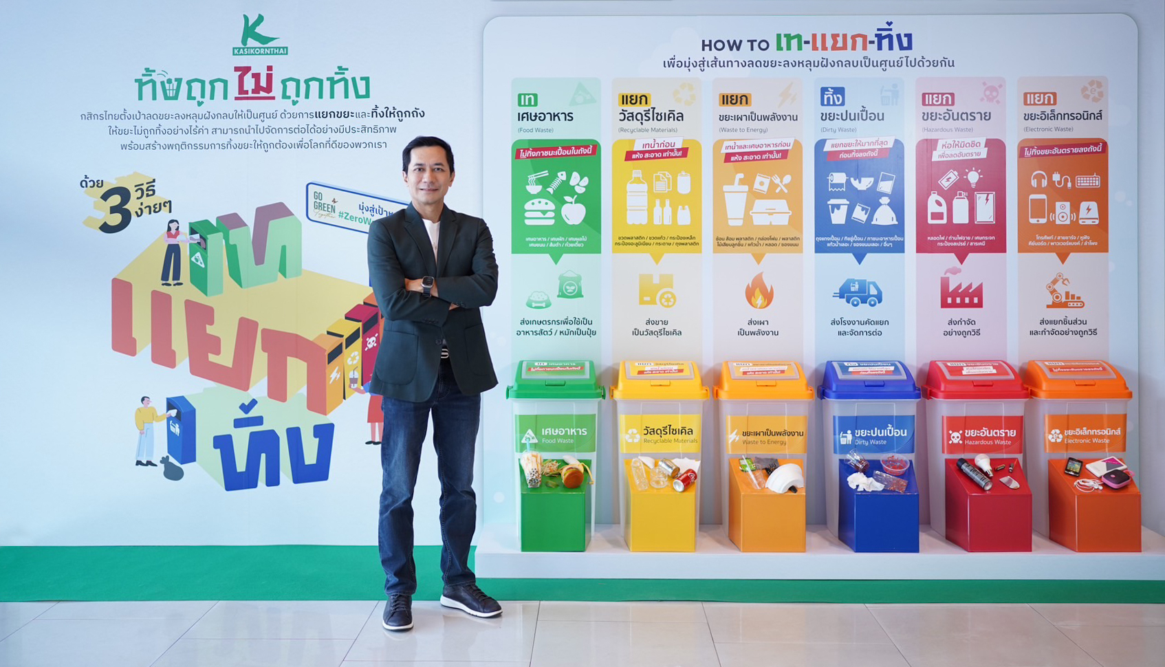 กสิกรไทยเดินหน้าเปลี่ยนอาคารหลัก เป็น Zero Waste to Landfill ของเสียจากอาคารหลักไปสู่หลุมฝังกลบเป็นศูนย์ ภายในปี 2566 นี้