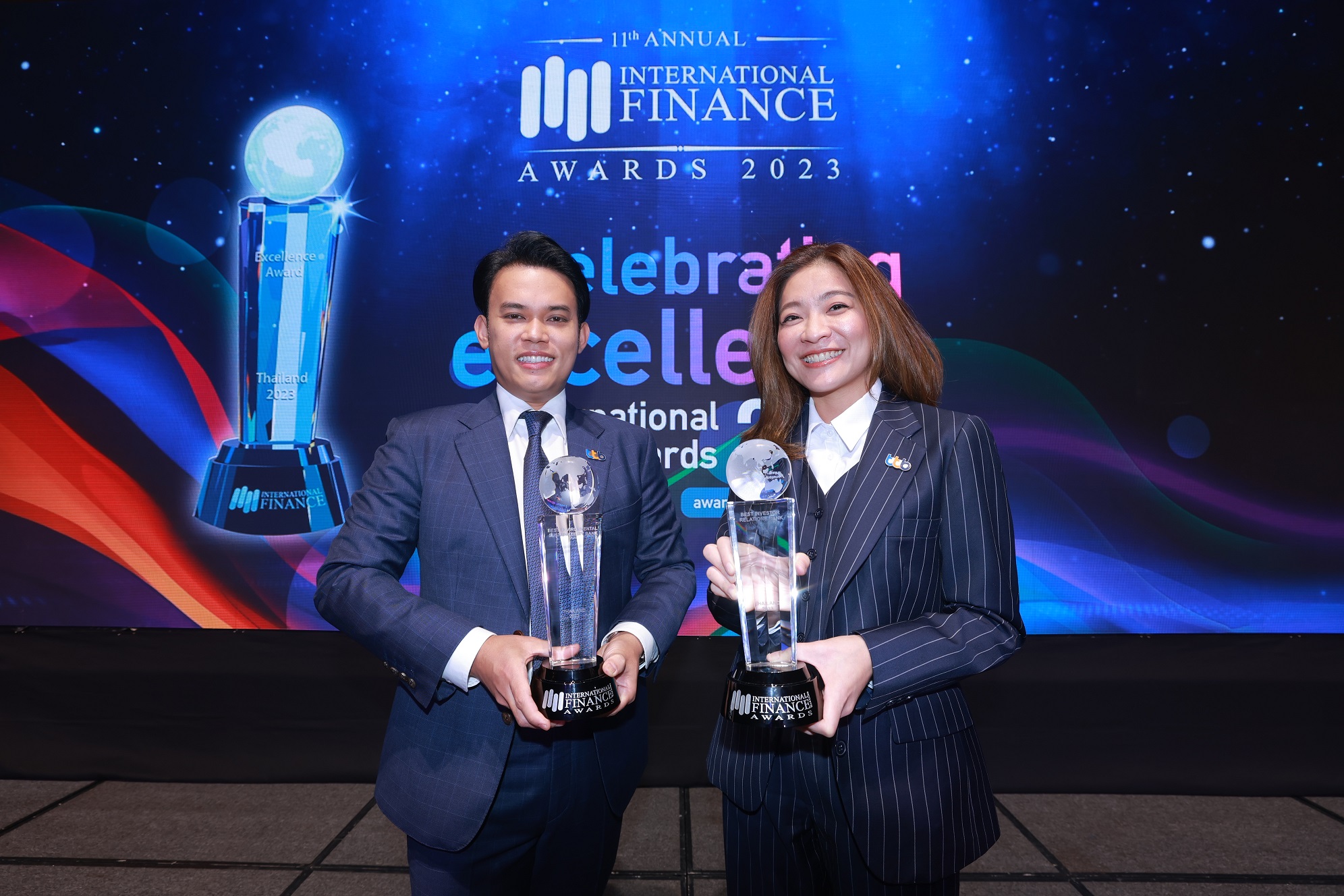 ทีทีบี ประกาศความสำเร็จต่อเนื่อง คว้า 2 รางวัล จากเวที International Finance Awards 2023 สะท้อนความโดดเด่นด้านนักลงทุนสัมพันธ์ และความยั่งยืนด้านสิ่งแวดล้อม ตอกย้ำการธนาคารเพื่อความยั่งยืน ตามกรอบ B+ESG