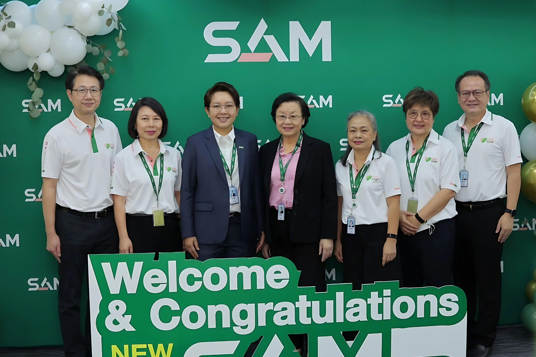 คณะผู้บริหาร SAM ร่วมแสดงความยินดีกรรมการผู้จัดการคนใหม่