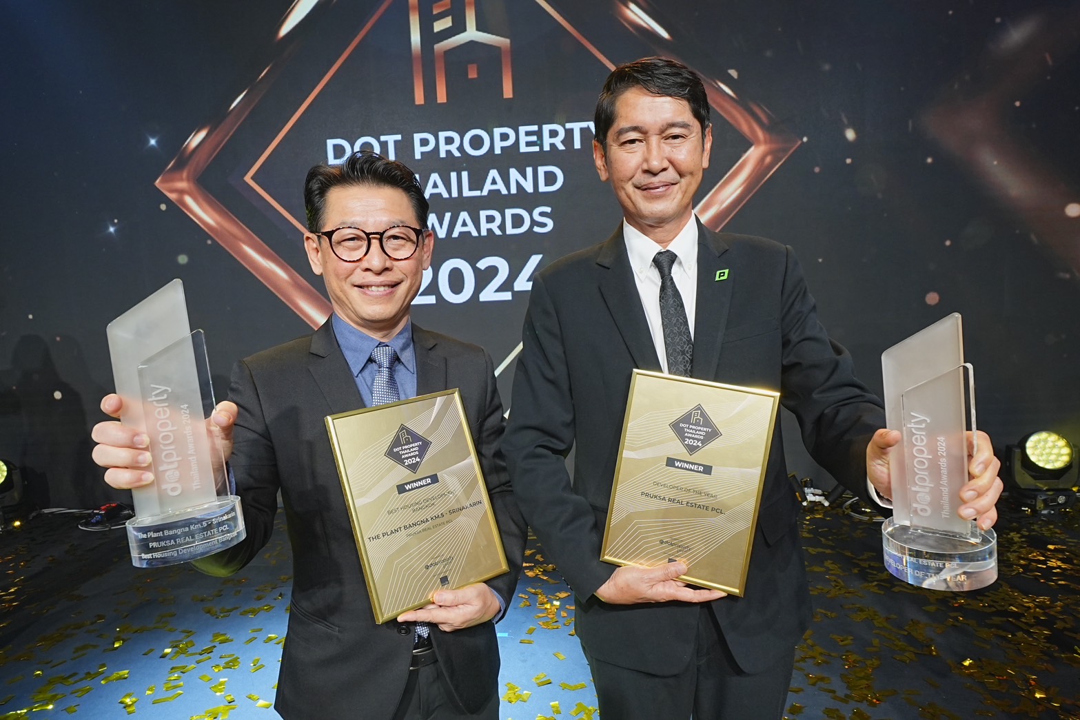 พฤกษา ตอกย้ำผู้นำวงการอสังหาริมทรัพย์ คว้า 2 รางวัลสูงสุด บนเวที Dot Property Thailand Awards 2024 สะท้อนความมุ่งมั่นส่งมอบ “อยู่ดี มีสุข” ให้คนไทย