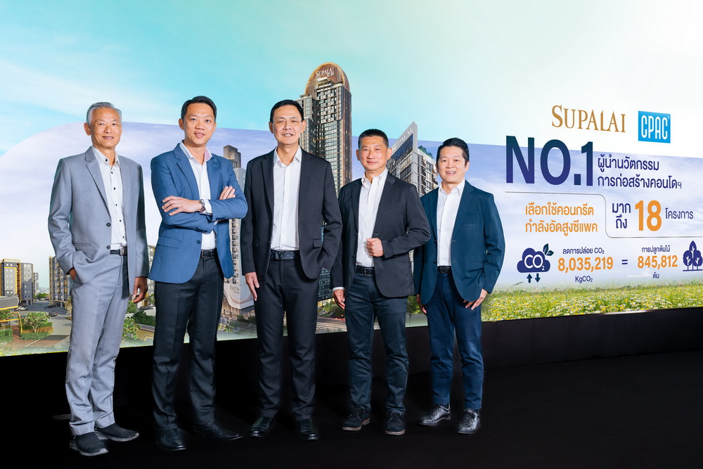 SUPALAI ร่วมกับ CPAC ขึ้นแท่น No.1 ผู้นำนวัตกรรมก่อสร้างโครงการคอนโดมิเนียม ด้วยคอนกรีตกำลังอัดสูง CPAC แข็งแรง-ทนทาน ลดคาร์บอนฯ สูงสุด สู่มาตรฐานใหม่เพื่อคุณภาพชีวิตและสิ่งแวดล้อมที่ยั่งยืน 