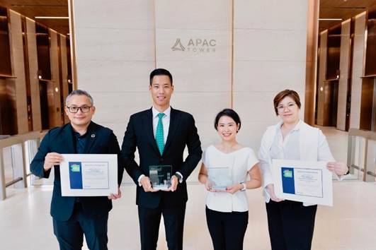 APAC Tower ร่วมกับ SCG ตอกย้ำความสำเร็จคว้ารางวัล fitwel Best in Building Health 2025 สาขา the highest scoring design for a Multi-Tenant Base Building และ Highest Scoring Design Project
