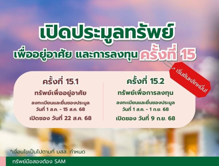 SAM จัดประมูลทรัพย์ NPA กว่า 112 ลบ. กำเงินหมื่นมีสิทธิเป็นเจ้าของห้องชุดพักอาศัยกลางเมือง บน ถ.ศรีนครินทร์