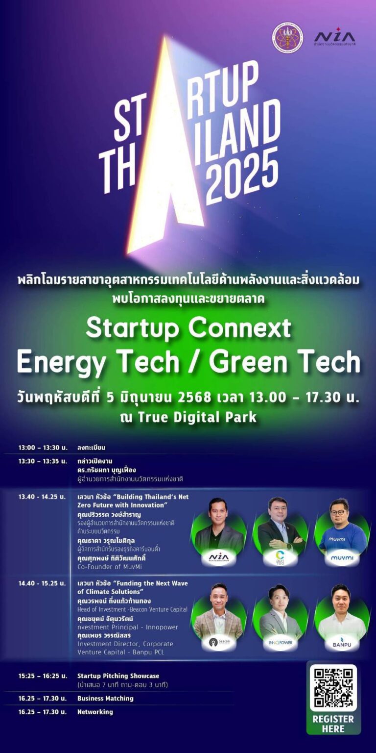 สตาร์ตอัปสาย GreenTech – EnergyTech ห้ามพลาด!