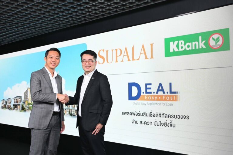 ธนาคารกสิกรไทยจับมือศุภาลัย พลิกประสบการณ์กู้บ้านให้ง่ายขึ้น ผ่าน “D.E.A.L.” แพลตฟอร์มสินเชื่อดิจิทัลครบวงจร พร้อมดอกเบี้ยพิเศษปีแรก 1.80%