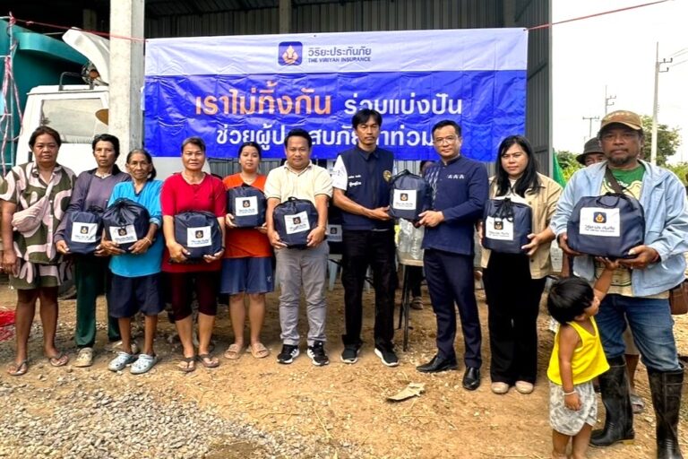 วิริยะประกันภัย ร่วมแบ่งปันถุงยังชีพ–น้ำดื่ม ช่วยเหลือผู้ประสบภัยน้ำท่วมในพื้นที่ จ.พิจิตร
