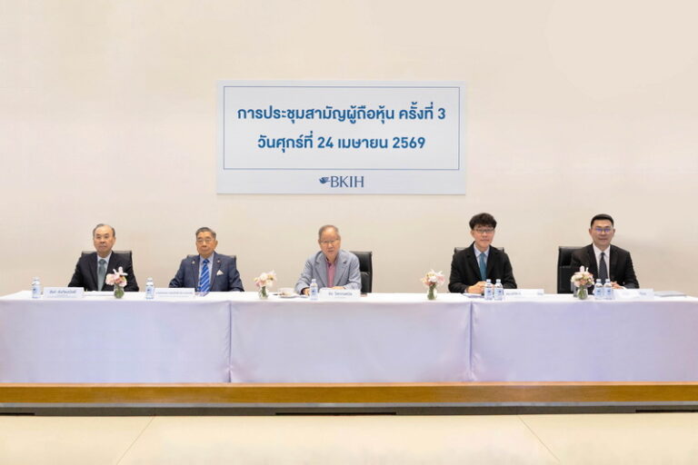บีเคไอ โฮลดิ้งส์ (BKIH) จัดประชุมสามัญผู้ถือหุ้น ครั้งที่ 3