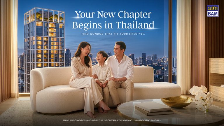 BAM เปิดตัวโครงการ “BAM Condos for Foreigners” โอกาสใหม่ให้ชาวต่างชาติเลือกคอนโดในไทย ชูแนวคิด Your New Chapter Begins in Thailand. Find condos that fit your lifestyle. เชื่อมทรัพย์คุณภาพกับไลฟ์สไตล์การใช้ชีวิต