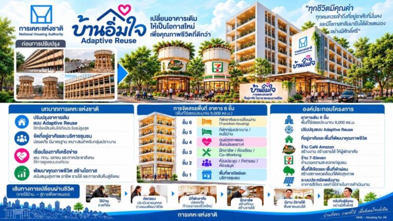 กคช. รับนโยบาย “นิกร” ขับเคลื่อน “บ้านอิ่มใจ” พลิกอาคารเดิมสู่ “บ้านแห่งโอกาส” ยกระดับคุณภาพชีวิตกลุ่มเปราะบาง