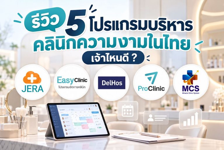 รีวิว 5 โปรแกรมบริหารคลินิกความงามในไทย เจ้าไหนดี